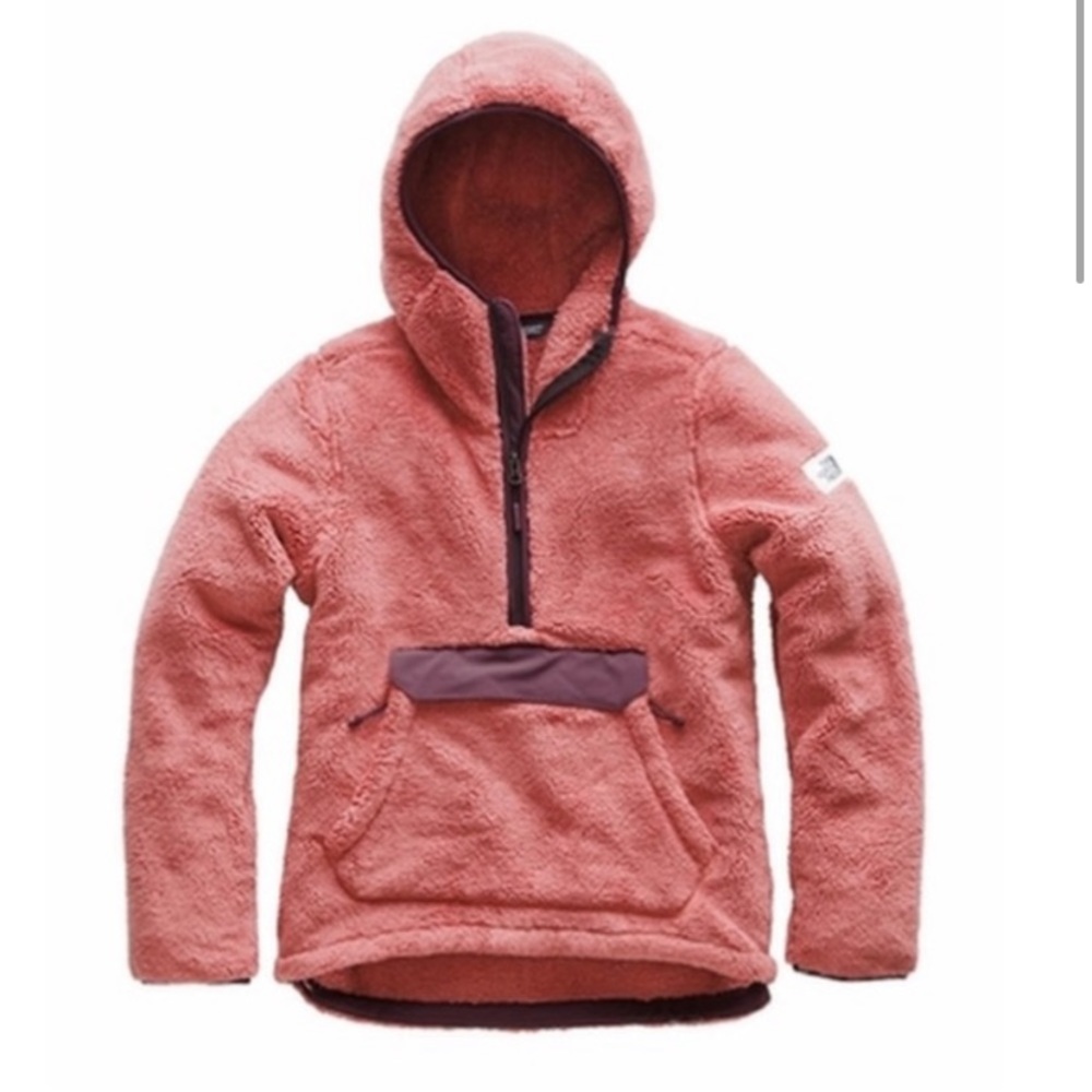 North Face Campshire Pullover Pink and Maroon